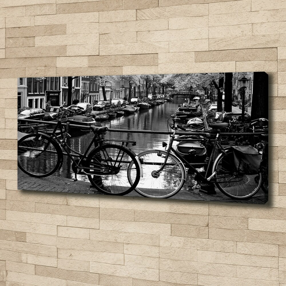 Canvas wall art Amsterdam bikes