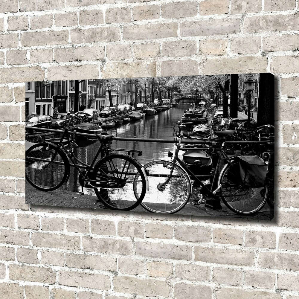 Canvas wall art Amsterdam bikes