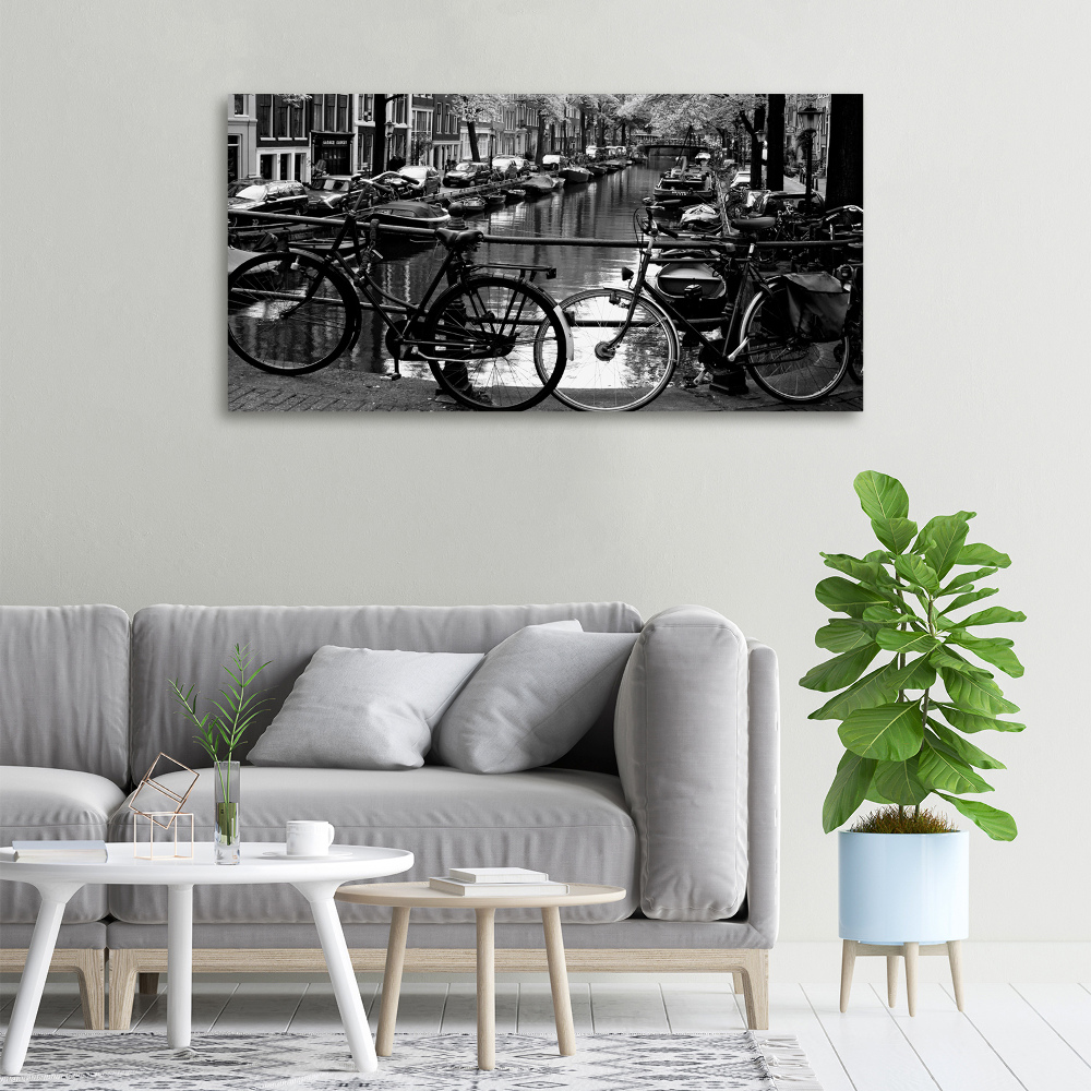 Canvas wall art Amsterdam bikes