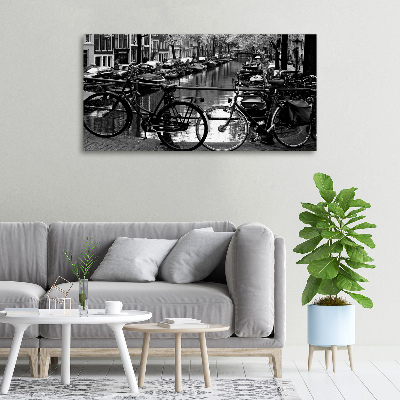 Canvas wall art Amsterdam bikes