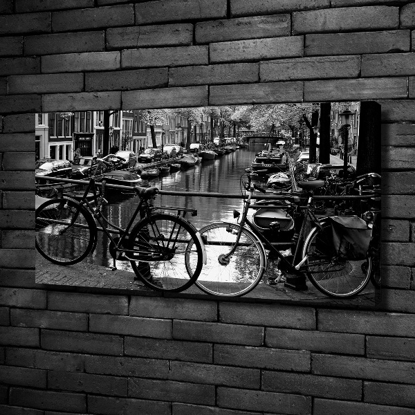 Canvas wall art Amsterdam bikes