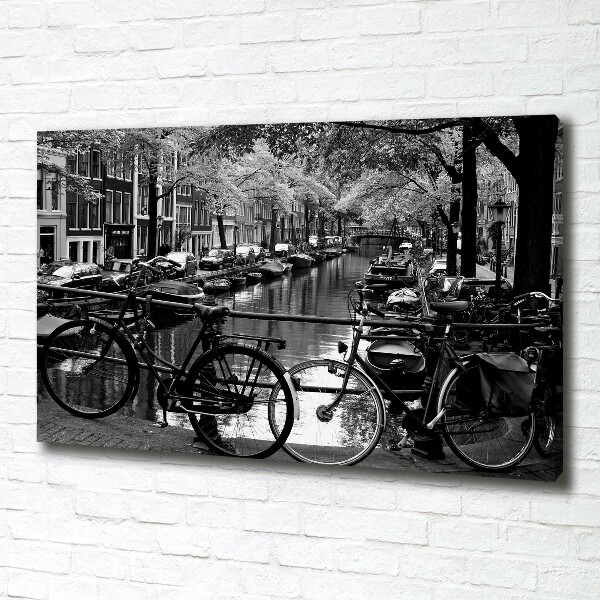 Canvas wall art Amsterdam bikes