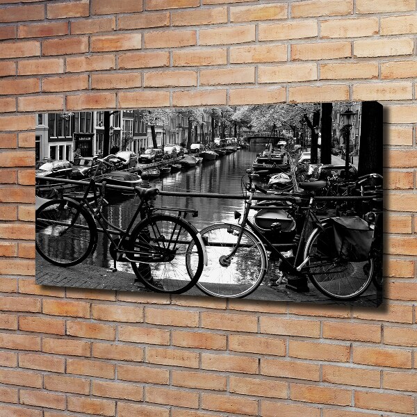 Canvas wall art Amsterdam bikes