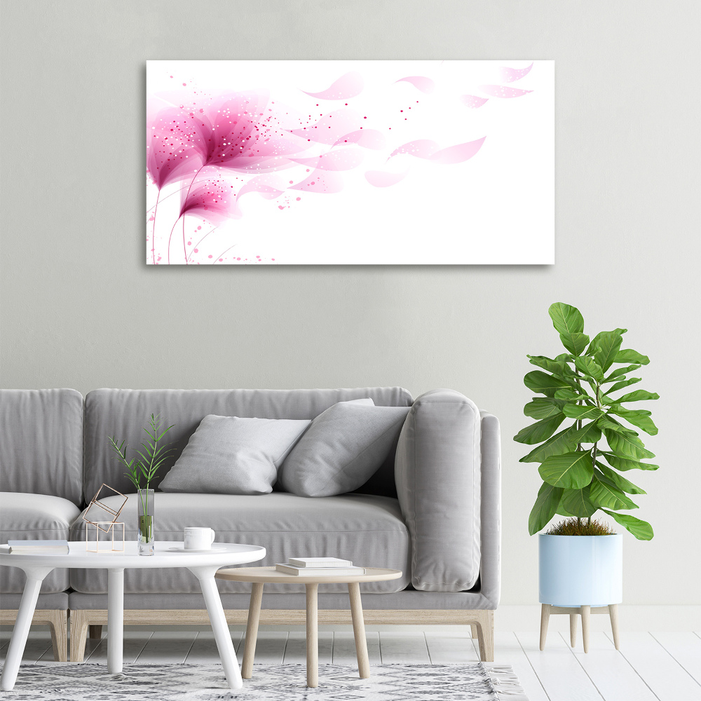 Canvas wall art Pink flower