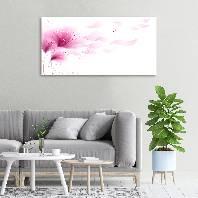 Canvas wall art Pink flower