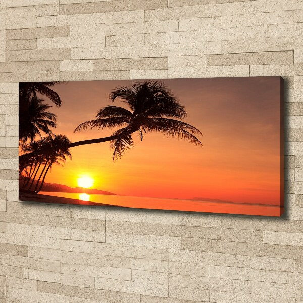 Canvas wall art Sunset beach