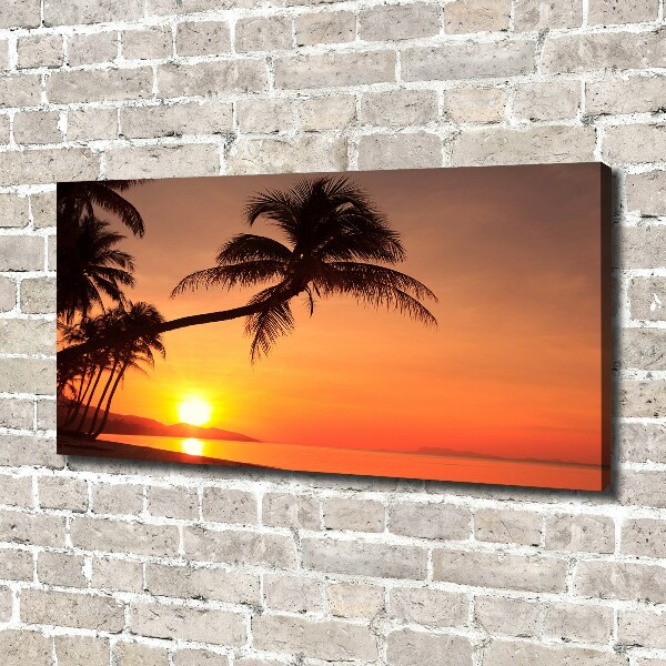 Canvas wall art Sunset beach