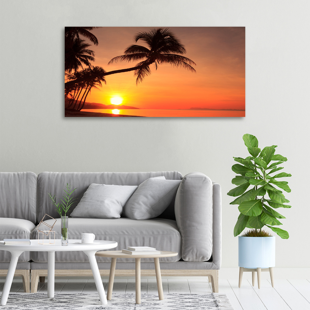 Canvas wall art Sunset beach