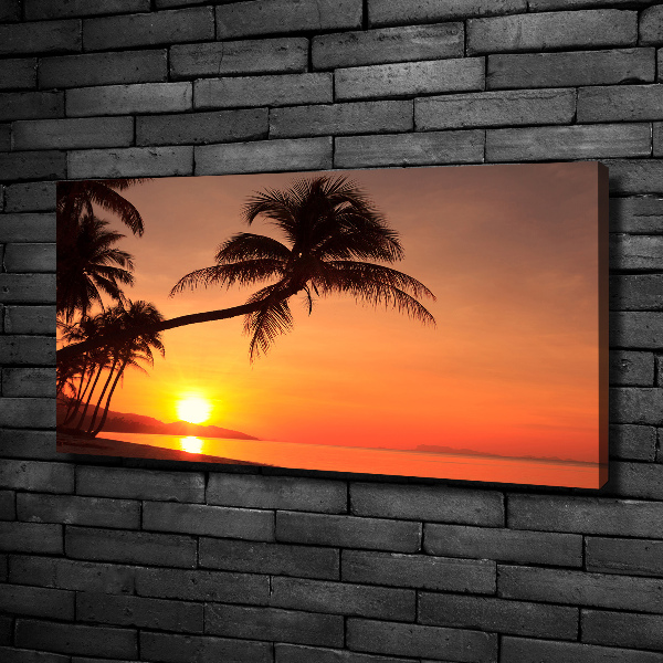 Canvas wall art Sunset beach