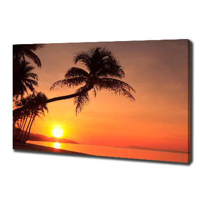 Canvas wall art Sunset beach