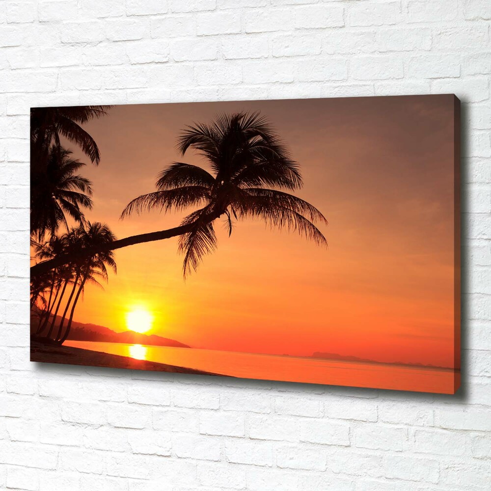 Canvas wall art Sunset beach