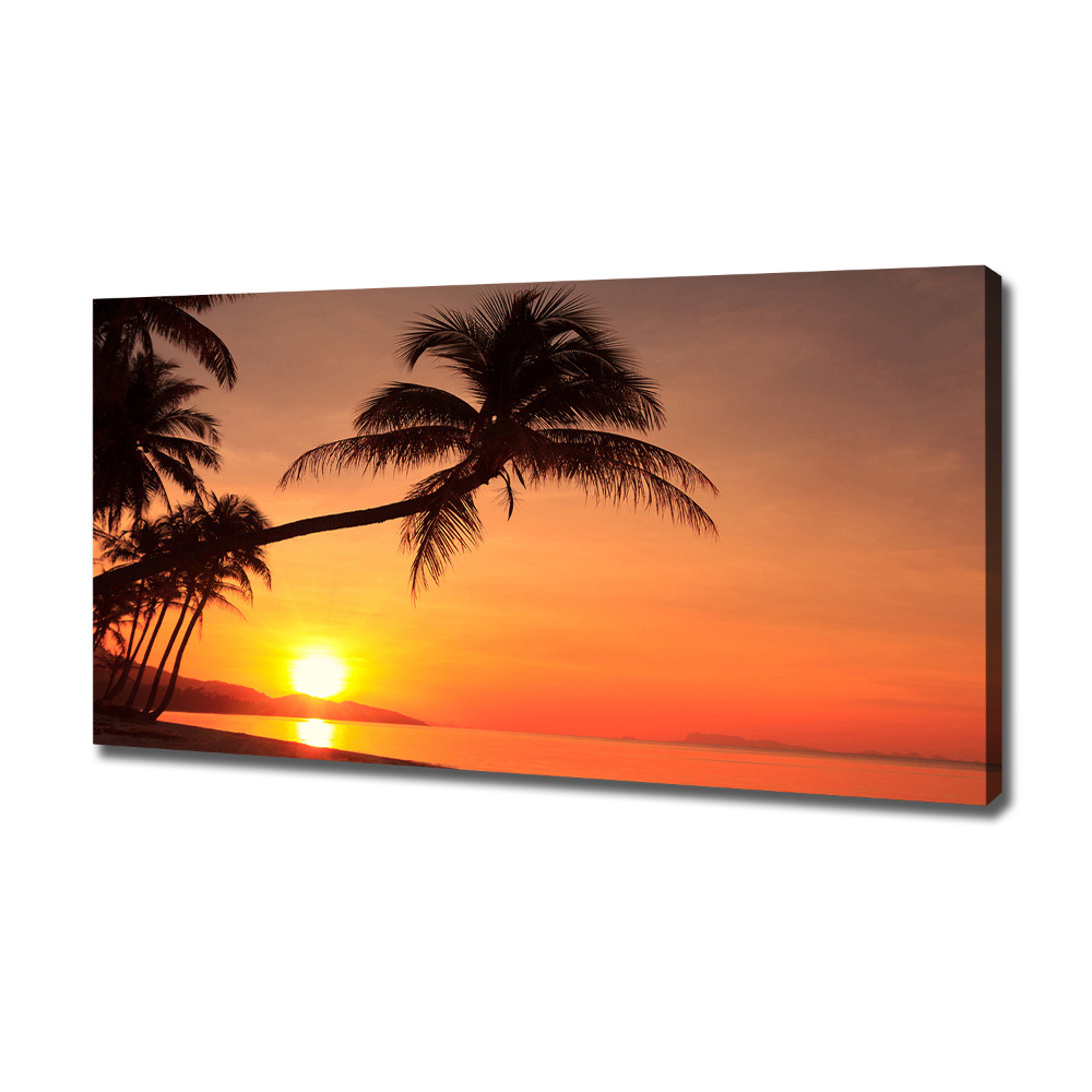 Canvas wall art Sunset beach