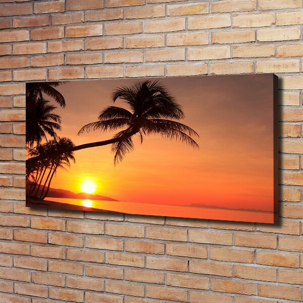 Canvas wall art Sunset beach