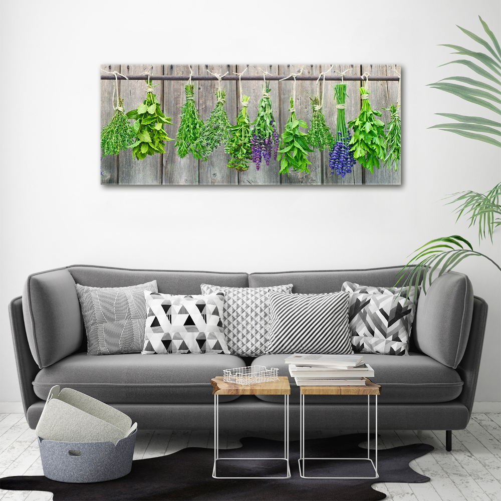 Canvas wall art Herbs on a string