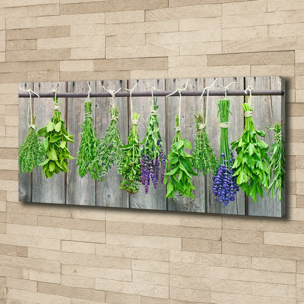 Canvas wall art Herbs on a string