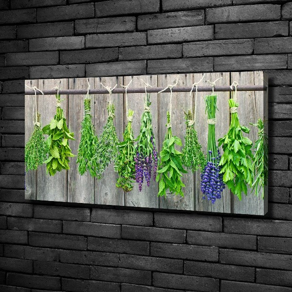 Canvas wall art Herbs on a string