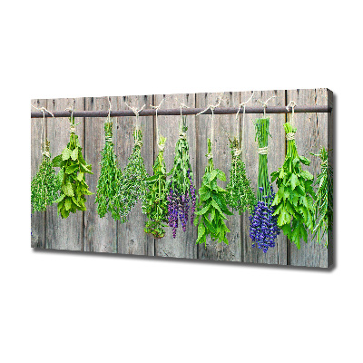 Canvas wall art Herbs on a string