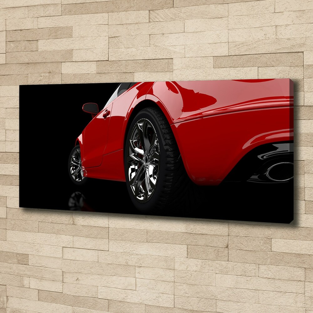 Canvas wall art Red car