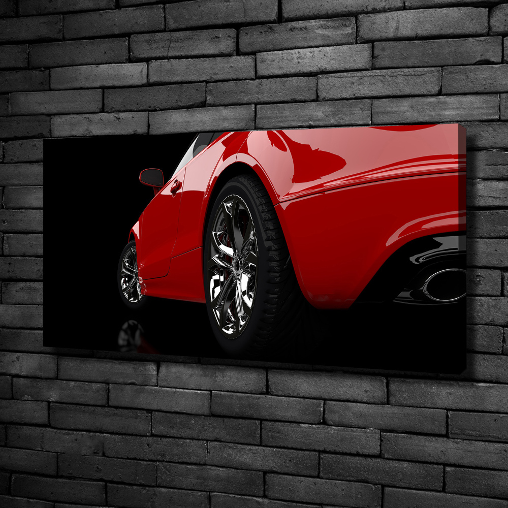 Canvas wall art Red car