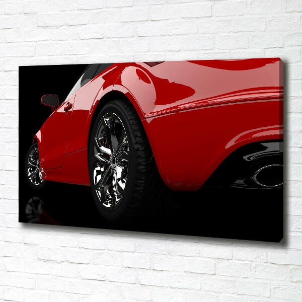 Canvas wall art Red car