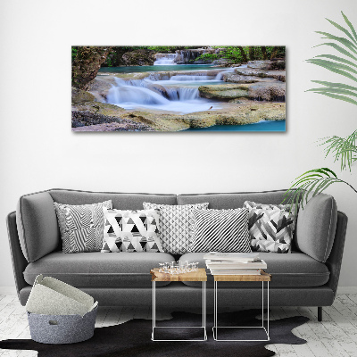 Canvas wall art Cascade in the forest