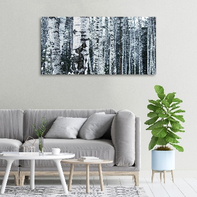 Canvas wall art Birch trees