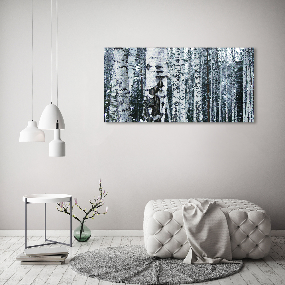 Canvas wall art Birch trees