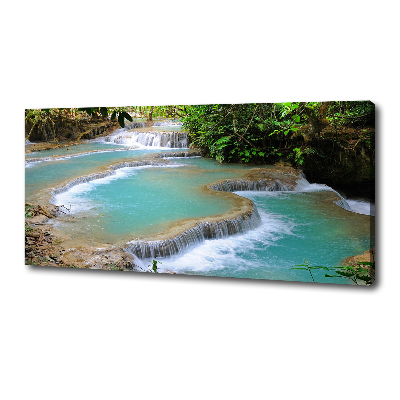 Canvas wall art Waterfall in the forest