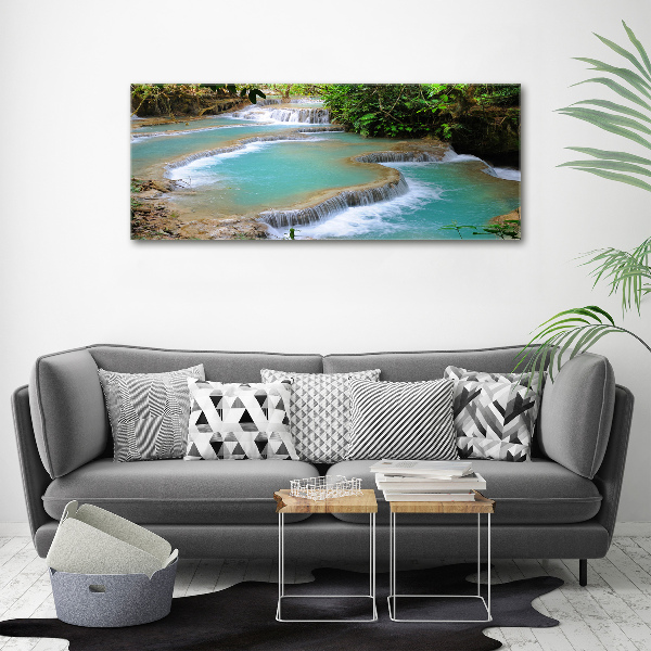 Canvas wall art Waterfall in the forest