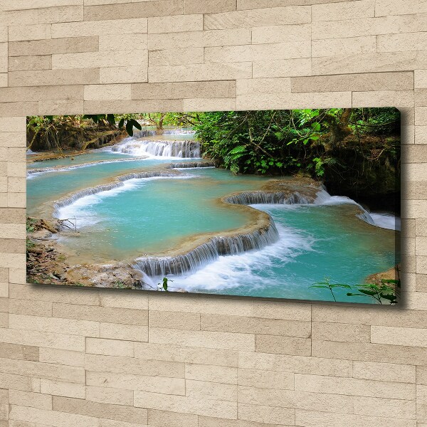 Canvas wall art Waterfall in the forest