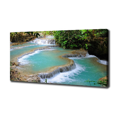 Canvas wall art Waterfall in the forest