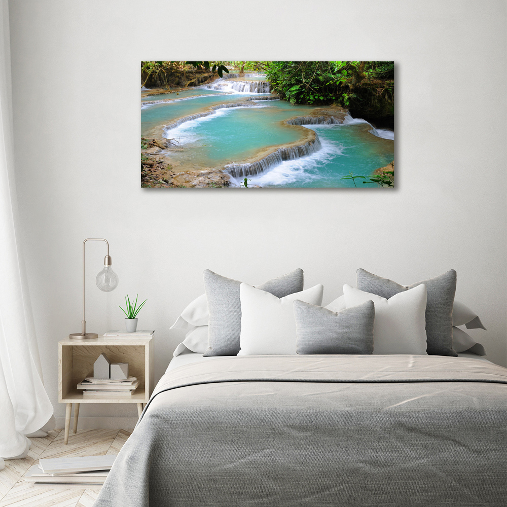 Canvas wall art Waterfall in the forest