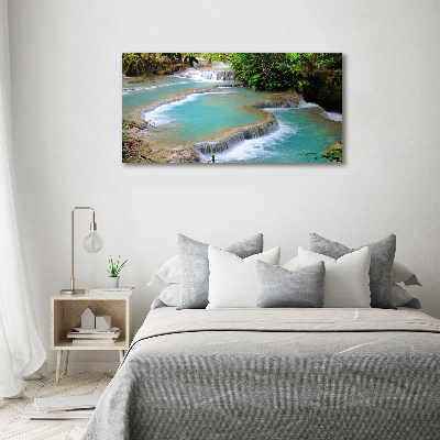 Canvas wall art Waterfall in the forest