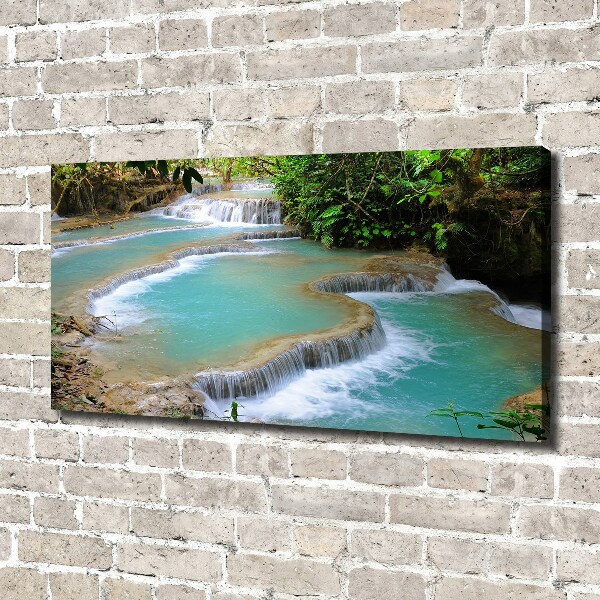 Canvas wall art Waterfall in the forest