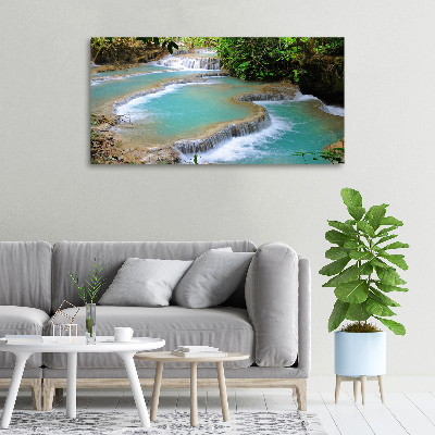 Canvas wall art Waterfall in the forest