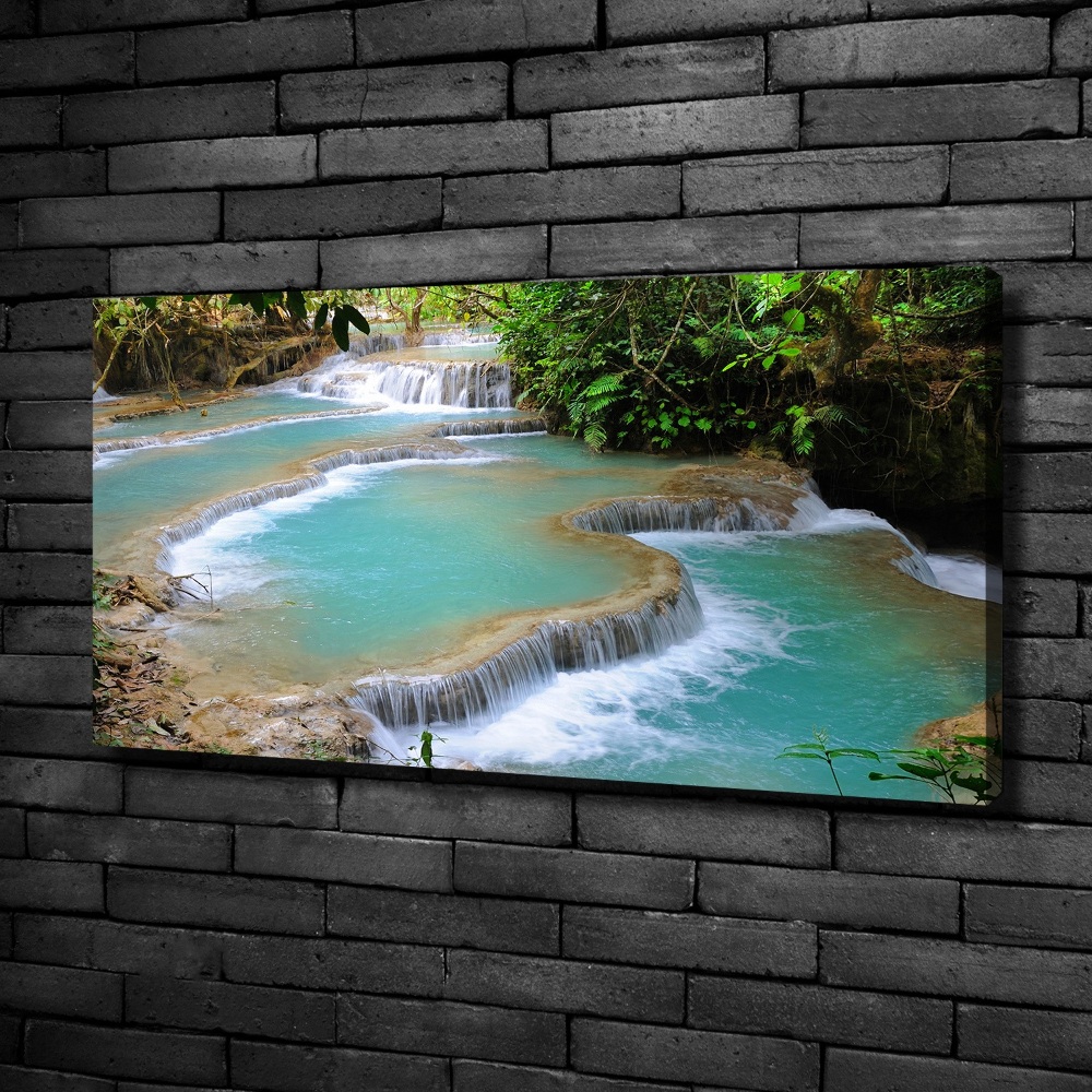 Canvas wall art Waterfall in the forest