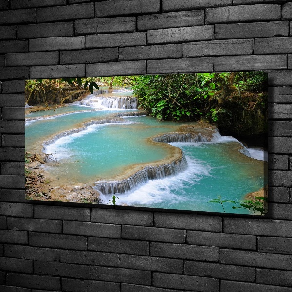 Canvas wall art Waterfall in the forest