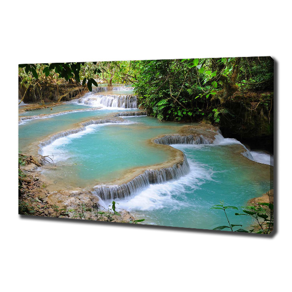 Canvas wall art Waterfall in the forest