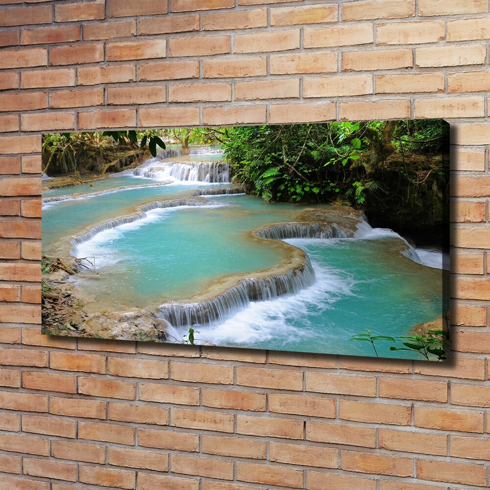 Canvas wall art Waterfall in the forest