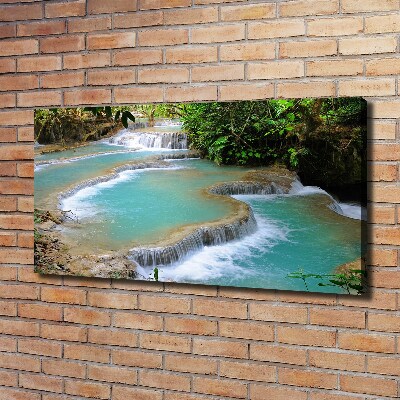 Canvas wall art Waterfall in the forest