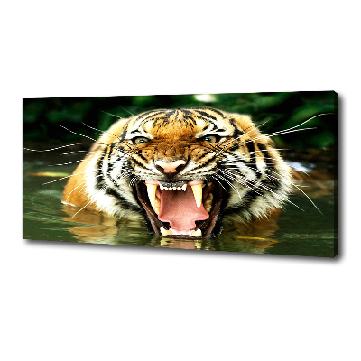 Large canvas wall art Roaring tiger