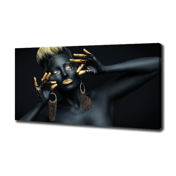 Canvas wall art A woman in black