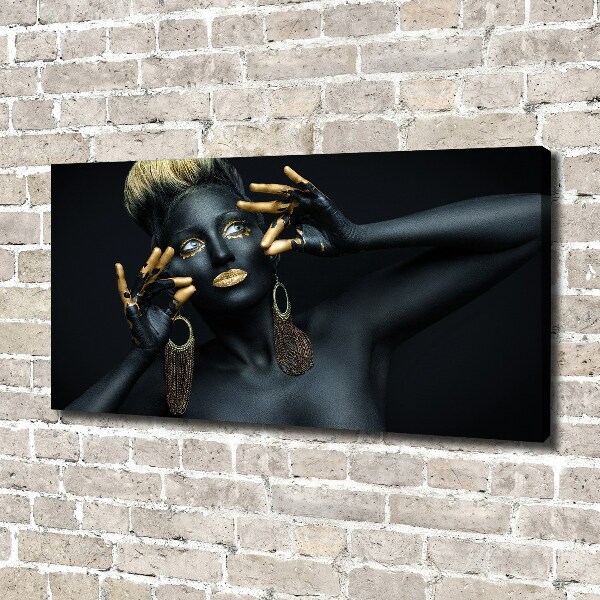 Canvas wall art A woman in black