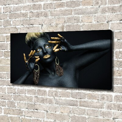 Canvas wall art A woman in black