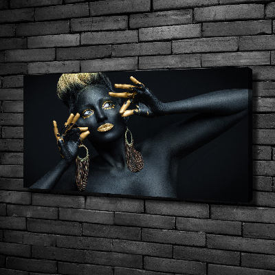 Canvas wall art A woman in black