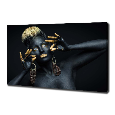 Canvas wall art A woman in black