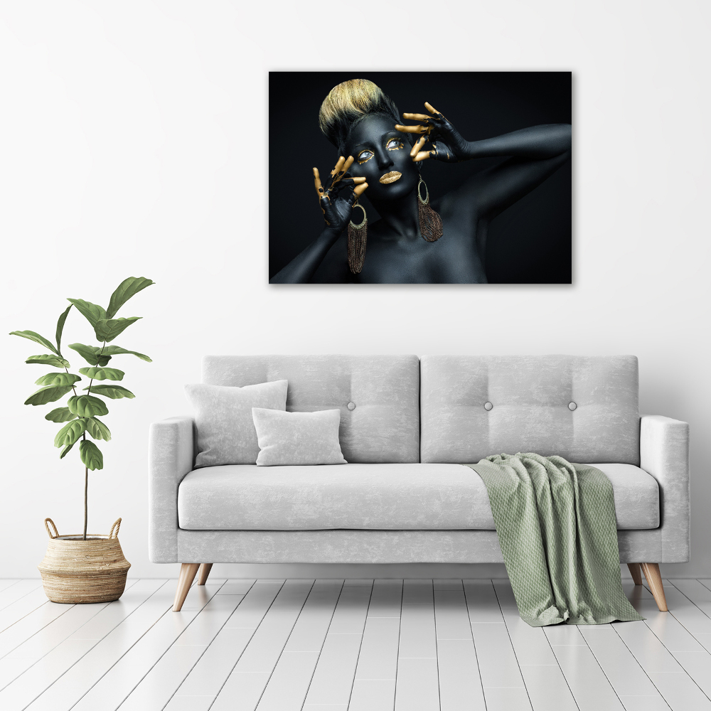 Canvas wall art A woman in black