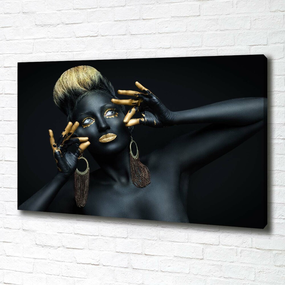 Canvas wall art A woman in black