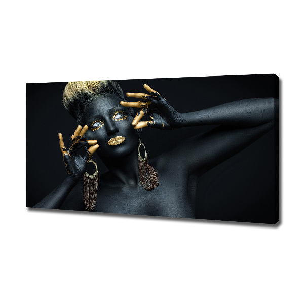 Canvas wall art A woman in black