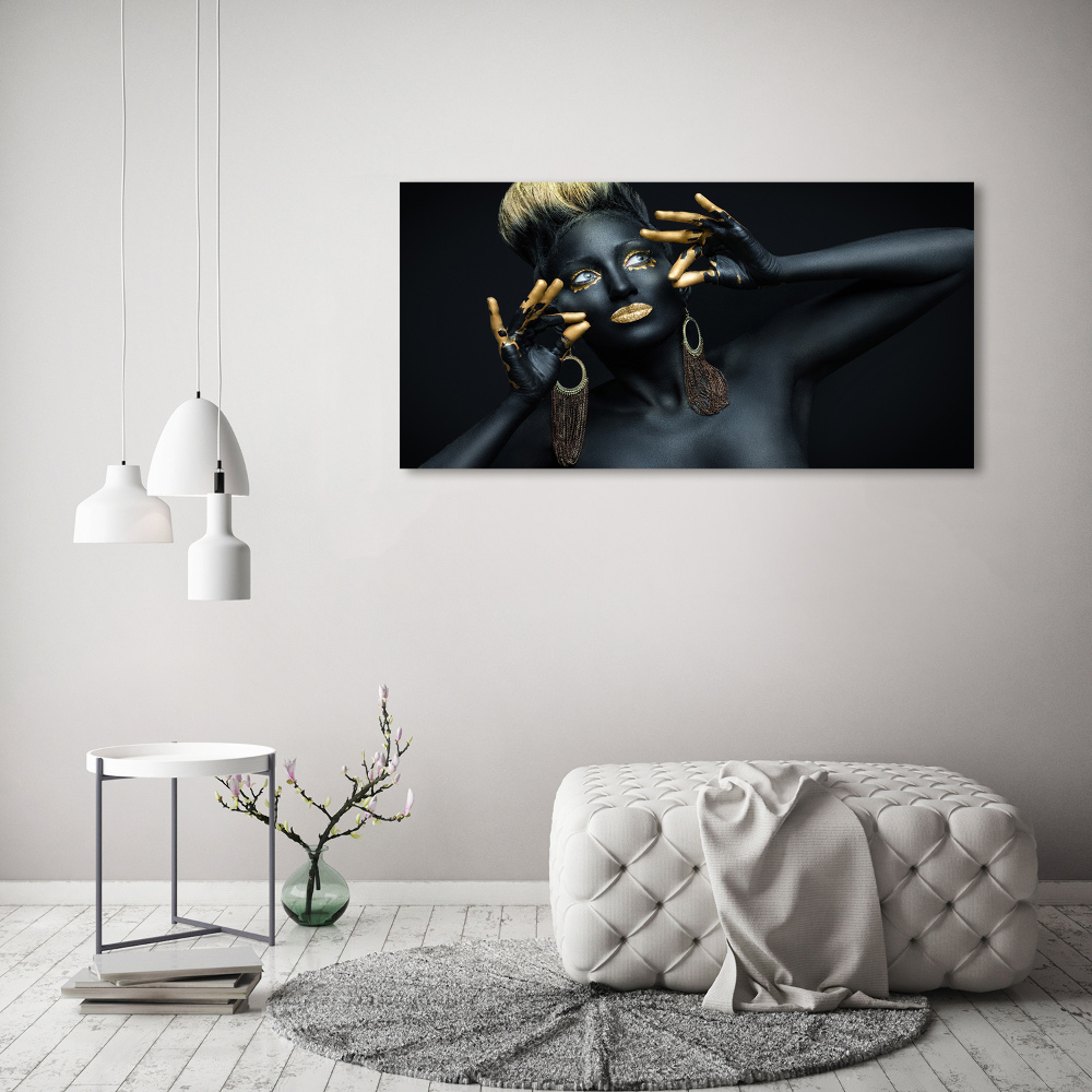 Canvas wall art A woman in black